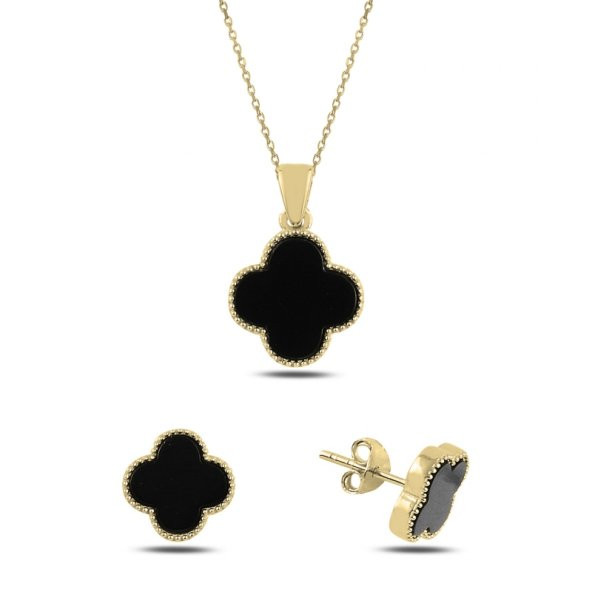 Gümüş 925 Ayar Yonca Set