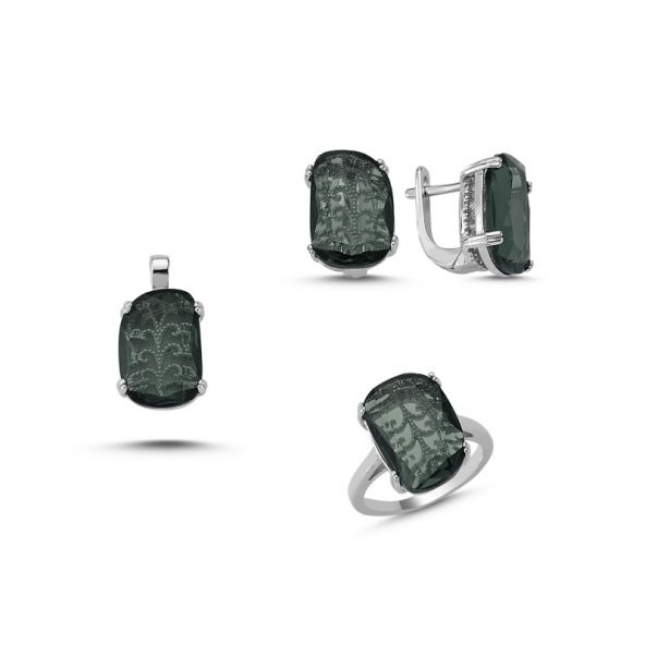 Gümüş 925 Ayar Taşlı Set