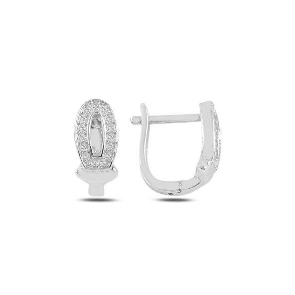 Gümüş 925 Ayar Zirkon Taşlı J Küpe