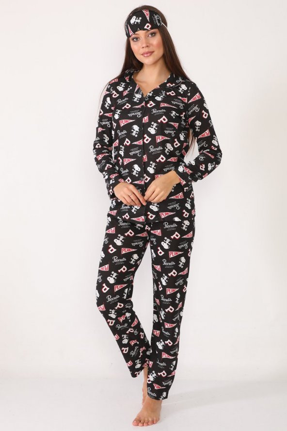 Snopy Baskılı Kadın Pijama Takımı
