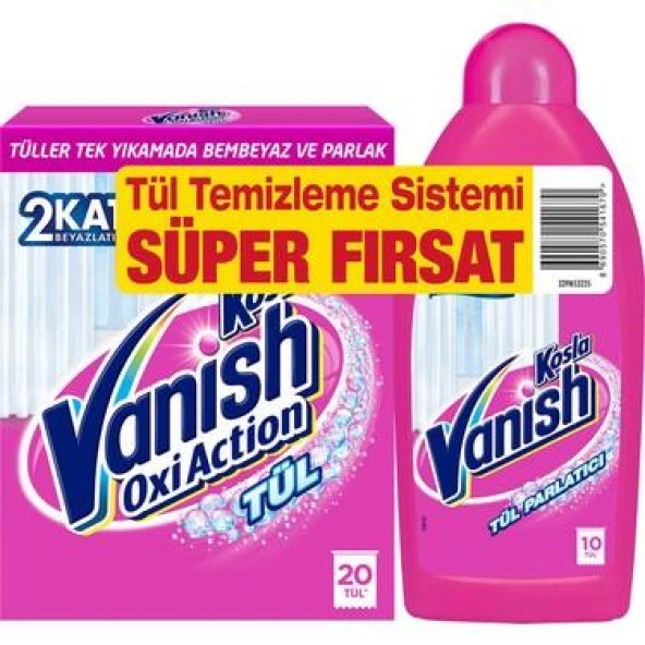 KOSLA TÜL TEMİZLEYİCİ TOZ 450ML +PARLATICI 450ML