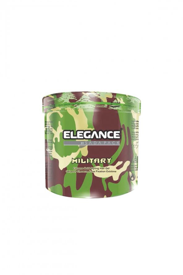 3 TRIPLE ACTION STYLING HAIR GEL 500 ML  (MILITARY) 3 ETKİLİ ŞEKİLLENDİRİCİ JÖLE ELEGANCE - 1