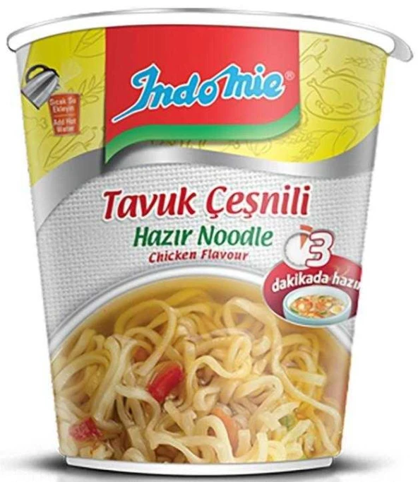 İNDOMİE BARDAK NOODLE TAVUK ÇEŞNİLİ 60GR