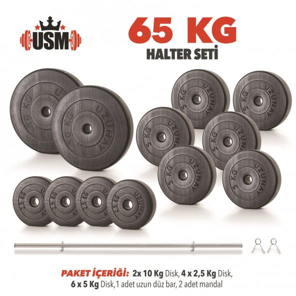 65 KG UZUNAY BLACK HALTER SETİ