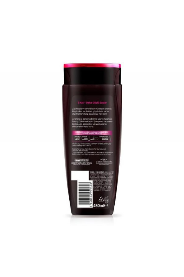 Loreal Elseve Arginine Direnç X3 Dökülme Karşıtı Şampuan 450 ml 3600523949458 - 3