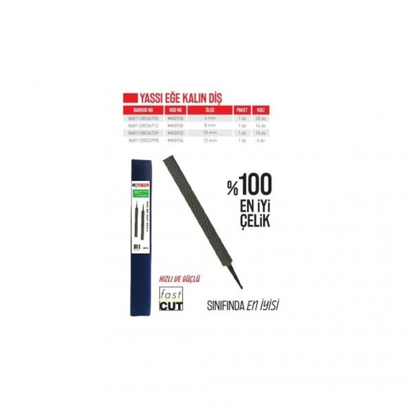 Bay-Tec Yassı Eğe Kalın Diş 6 Mm (MK0928) - 2