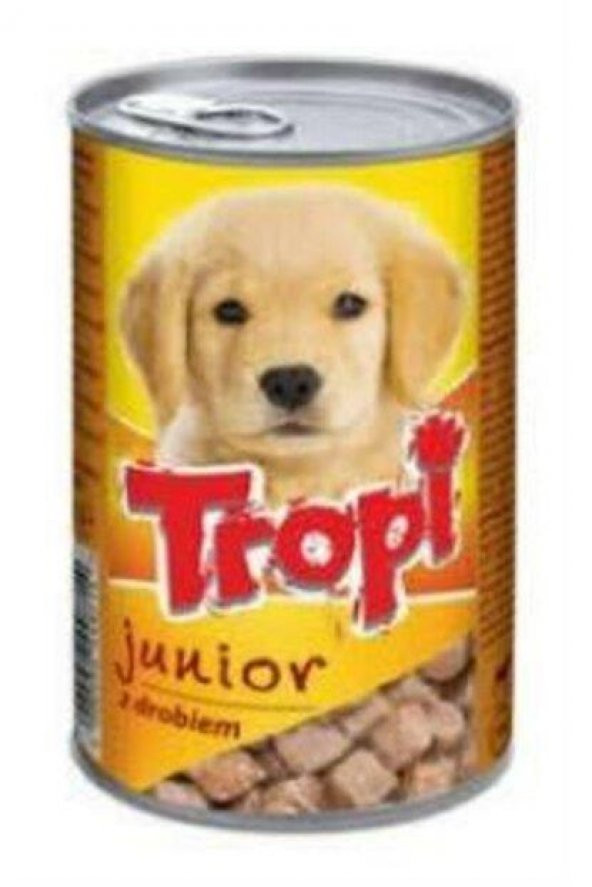 Tropi Junior Köpek Konserve Maması Tavuklu 415 GR