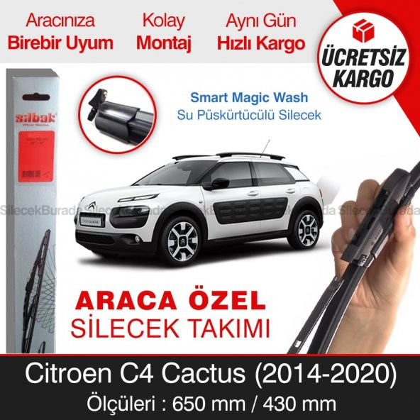 Citroen C4 Cactus Silecek Takımı (2014-2020) Silbak