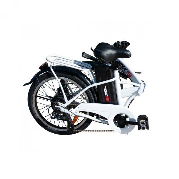 RKS MX25 Katlanabilir Elektrikli Bisiklet Beyaz - 4