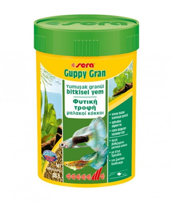 Sera Guppy Gran Balık Yemi 100ml /48gr