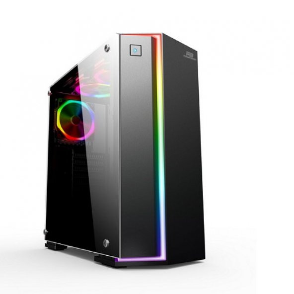 PowerBOOST POWERSIZ VK-G3906S GAMING MID-TOWER KASA SİYAH - 1