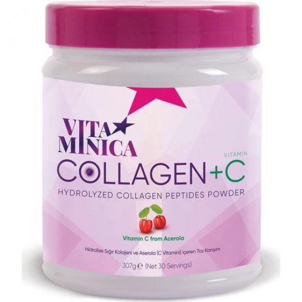 Vitaminica Collagen Vitamin C Hidrolize Kolajen Acerola Sade 307gr