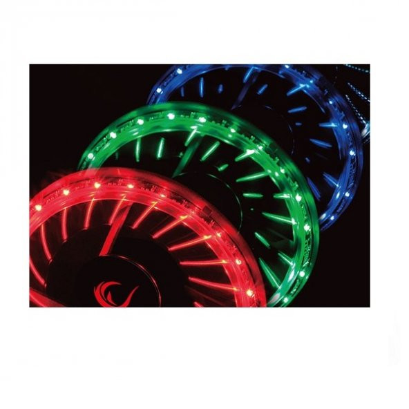 RAMPAGE 12cm JBT-21 Siyah 21x LED RGB Kasa Fanı 6pin - 2