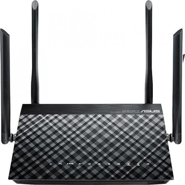ASUS DSL-AC55U 1200mbps AC1200 DUAL BAND VDSL GIGABIT FİBER MODEM ROUTER Outlet (Kutu Açık)
