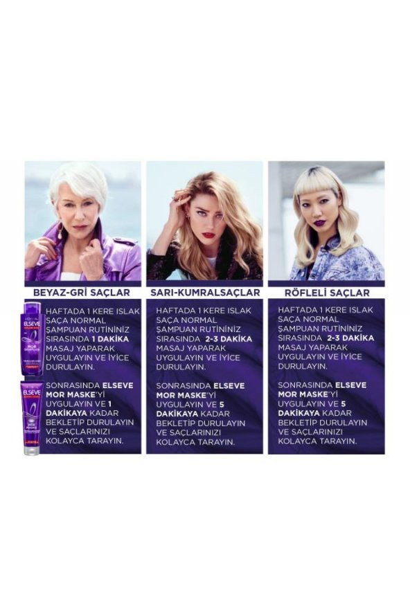 Loréal Paris Elseve Turunculaşma Karşıtı Mor Maske 150 Ml - 5