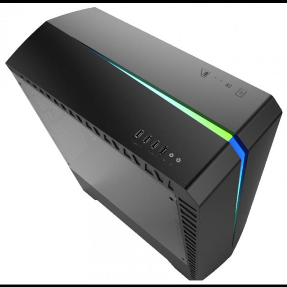 AEROCOOL POWERSIZ SCAR RGB AE-SCAR 1 X RGB FANLI GAMING MID-TOWER KASA SİYAH - 3