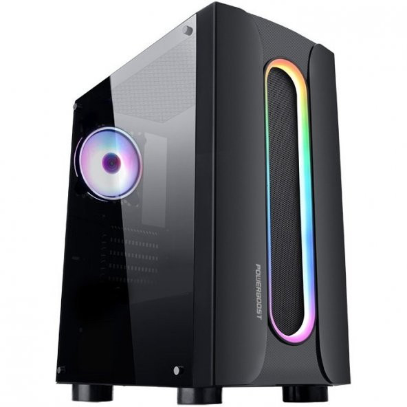 PowerBOOST 500W VK-P3302B 1X RGB FANLI GAMING MID-TOWER KASA - 1