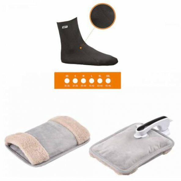 Hometech WB-30 Elektrikli Sıcak Su Torbası + Termal Çorap - Mest Çorap