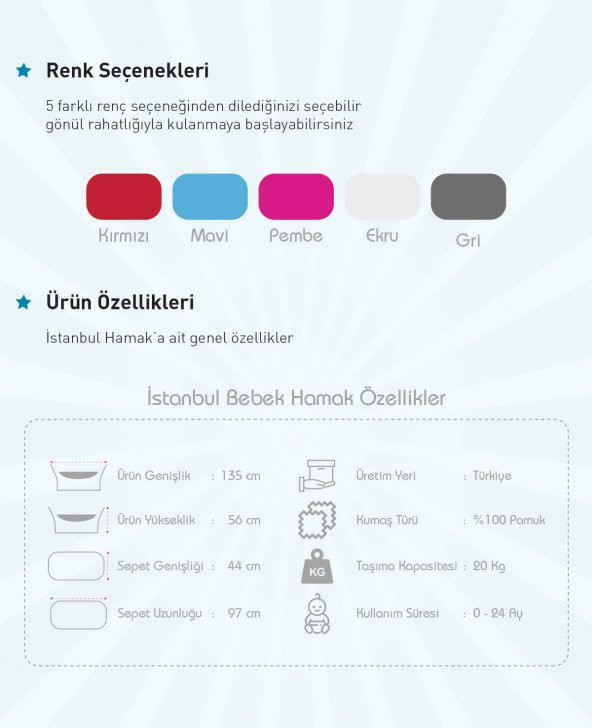 Holmen İstanbul Bebek Hamağı - Sallanır Bebek Beşiği - Bebek Hamak - Gri - 5