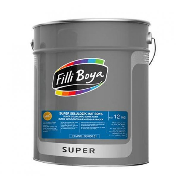 Filli Boya Süper Selülozik Boya Mat Beyaz 12 Kg