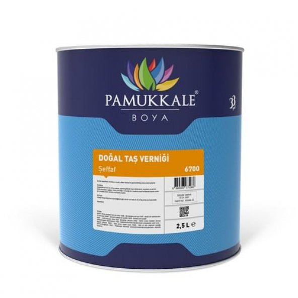 Pamukkale Doğal Taş Vernik Solvent Bazlı Şeffaf 2.5 Lt