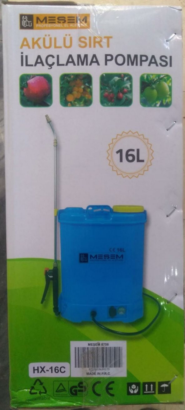 Şarjlı Meşem 16 Litre İlaçlama Pompası - 3