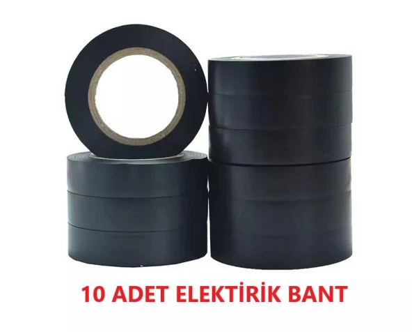 Beze İzole Elektrik Bandı Siyah 0,13mm * 19mm (10 ADET)