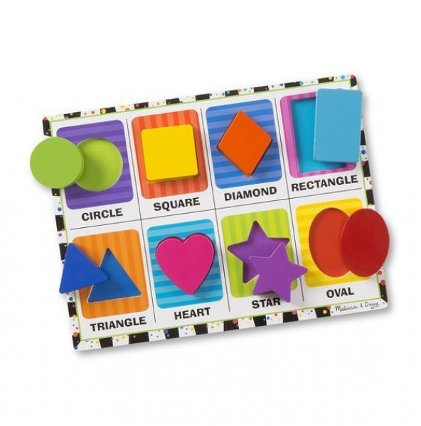 Melissa & Doug Ahşap Tombul Yapboz - Şekiller