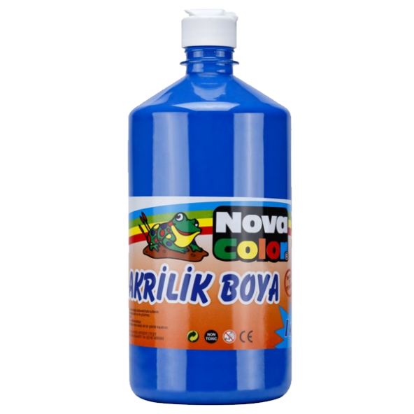 Nova Color Akrilik Boya 1 KG Mavi NC-223 - Resim 2