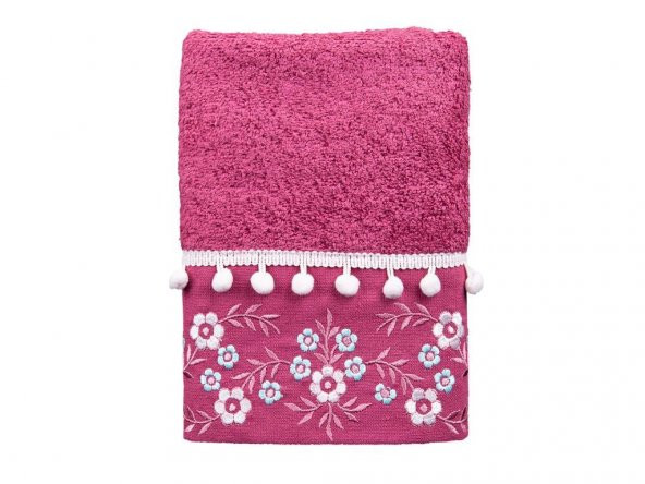 Çeyiz Diyarı 3 Lü Rüya Mutfak Havlu Takımı Mürdüm - 2