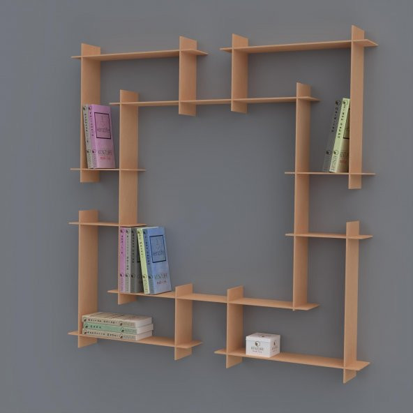 Kenzwood kitaplık izem mdfh duvar rafı süs ahşap bibloluk mumluk anahtarlık
