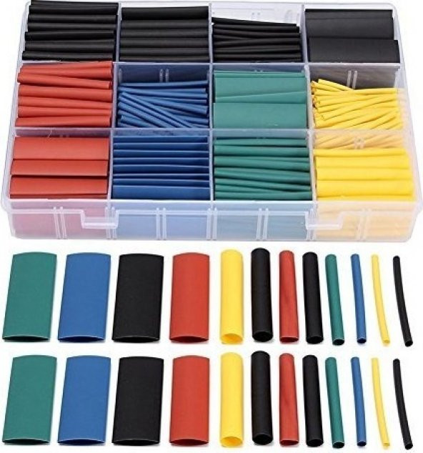 Makaron Seti 530 Adet Kutulu Daralan Isı Polyolefin Boyutlu Set - 3