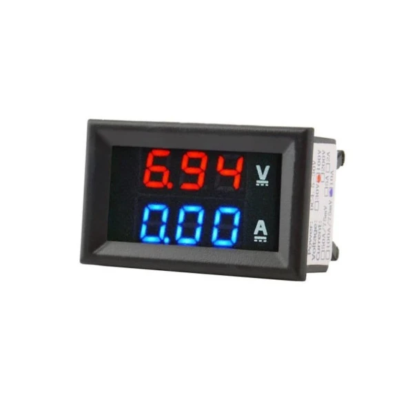 Dijital Voltmetre ve Dijital Ampermetre DC 100V 10A Gerilim Akım - DSN-VC288