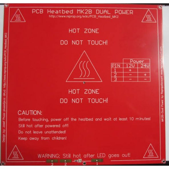 MK2B Isıtıcı Tabla PCB 12V Heatbed 200*200 3D YAZICI Levha Sensör ürün görseli 1