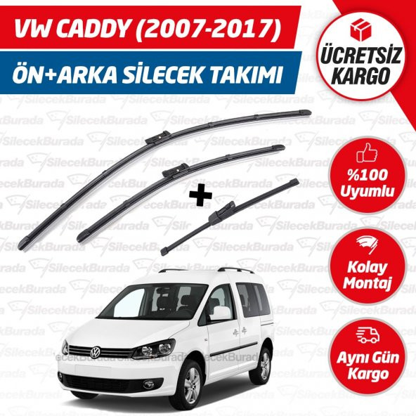 Volkswagen Caddy Ön Arka Silecek Takımı (2007-2017)
