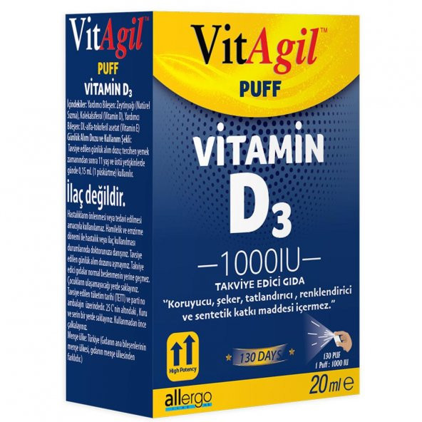 Vitagil Puff 1000 IU D3 Sprey - 20 ml