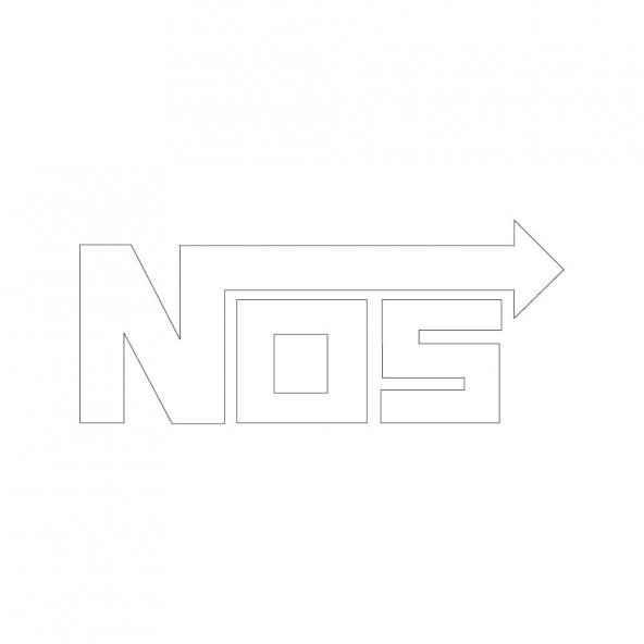 2 Adet NOS Sticker | Logo ve Kanat | Kaput - Bagaj - Cam - Leptop - Ayna | Beyaz