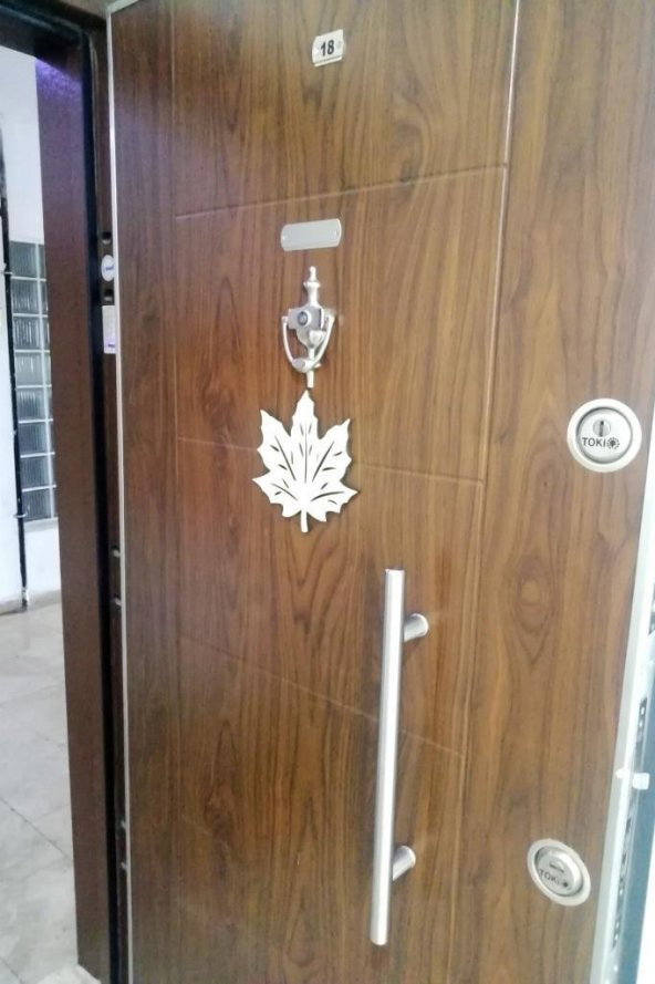 Yaprak Şeklinde Ahşap Kapı Süsü Dekoratif Süs Duvar Süsü
