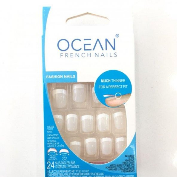 Ocean Takma Tırnak Beyaz ( Kalın French )