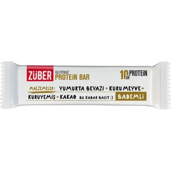 Züber Bademli Kakaolu & Hurmalı Glutensiz Protein Bar 35 G