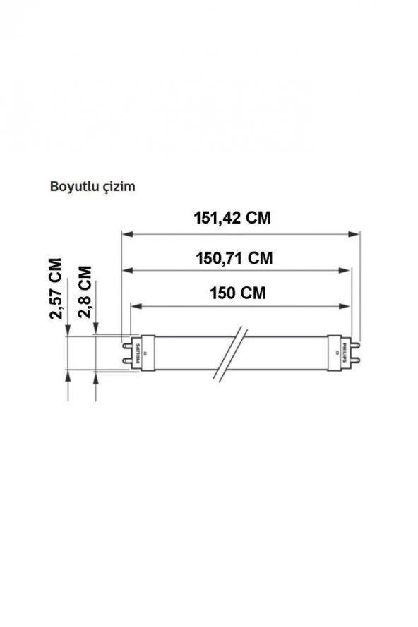 Philips 150 Cm Led Floresan 20W Günışığı 4000K - 2