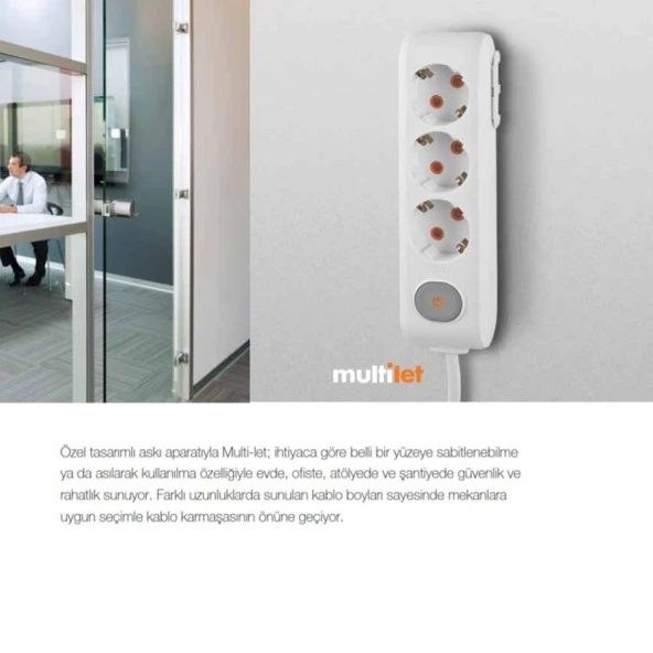 Viko Multi-Let 5 Li Çocuk Korumalı Grup Priz 3 Mt - 3