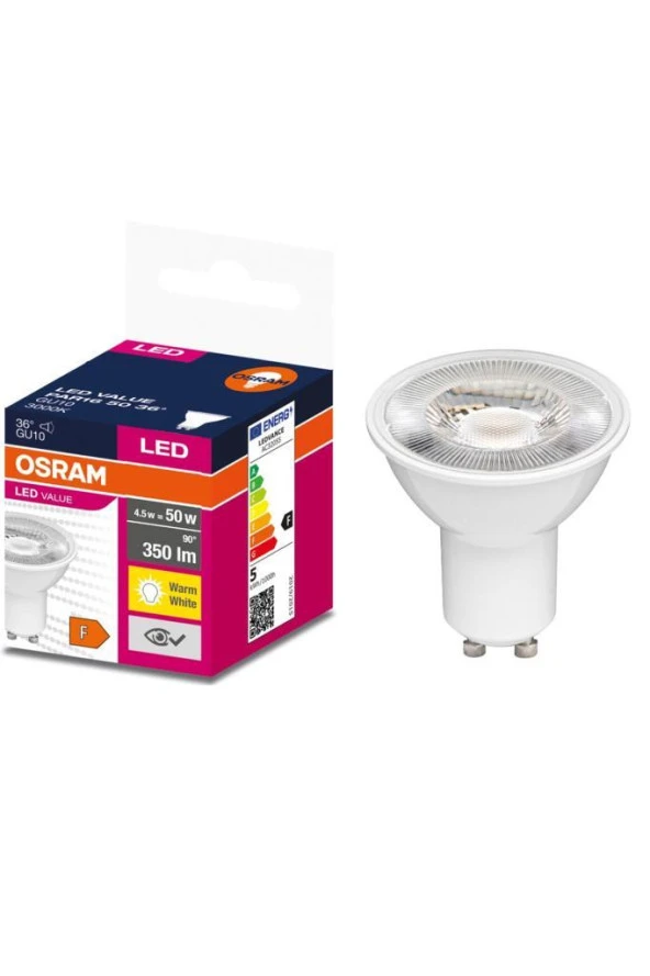 Osram Par16 4,5-5W (50W) Tasarruflu Starter Ayak Çanak Ampul 3000K