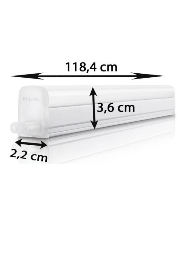 Philips 13W Linea Led Bant Armatür 3000K Sarı 118,4 cm Dolap Altı Ayna Üstü Duvar Aplik - 4