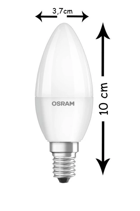 Osram 4,9-5,5 Watt E-14 İnce Duy 6500 Kelvın Buji Led Ampul - Resim 4