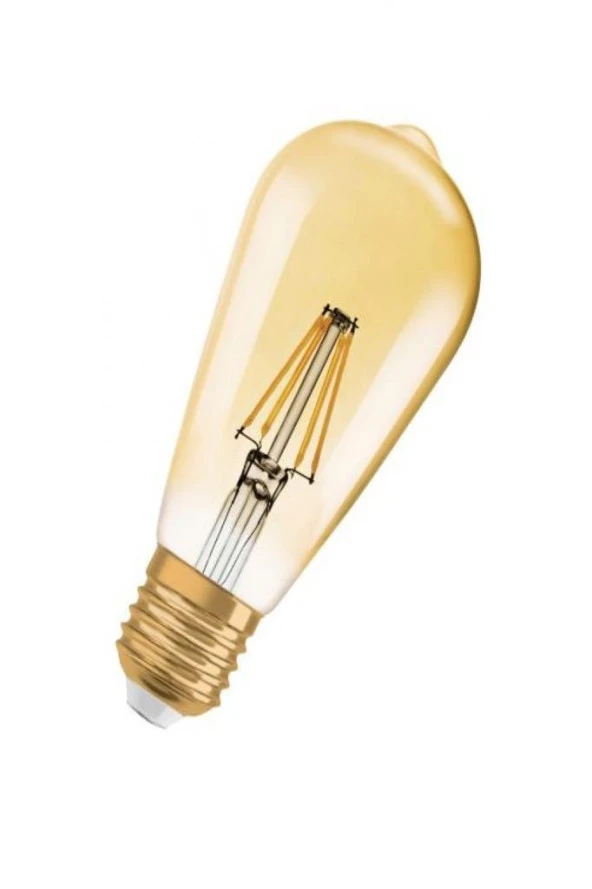 Osram Edison St64 4W (34W) 4 Flamanlı Armut Rustik Led Ampul Sarı Işık