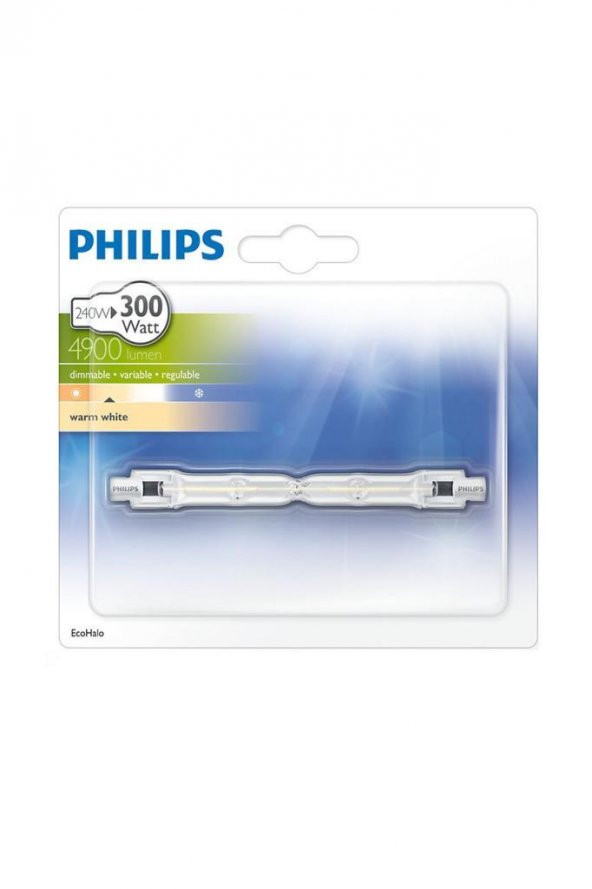 Philips 240W (300W) Işığı Ayarlanabilir Çubuk Halojen Ampul Sarı 2900K - 118mm