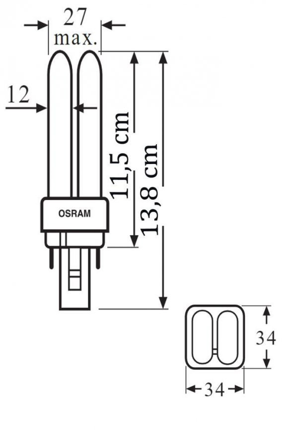 Osram Dulux D 13/865 2P PLC Spot Ampul 6500K Beyaz (10 Adet) - 3
