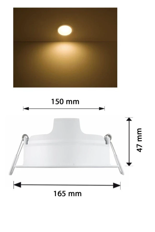 Philips Meson 17W Sıva Altı Led Spot Lamba Sarı 3000K Delik :15 Cm - 4