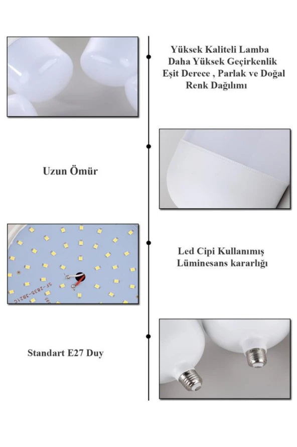 Osram 152W Jumbo Torch Led Ampul Beyaz 6500K (17,5 cm) - Resim 6